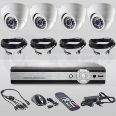 Комплект из видеорегистратора и 4-х купольных камер CoVi Security FVK-3302KIT